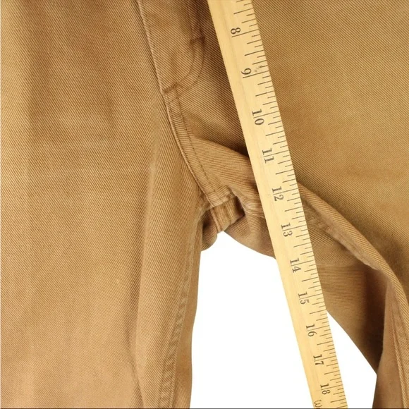 VTG J Crew Jeans Mens 32x 31 Khaki Tan Oarsman Pants For The Long Pull USA Made